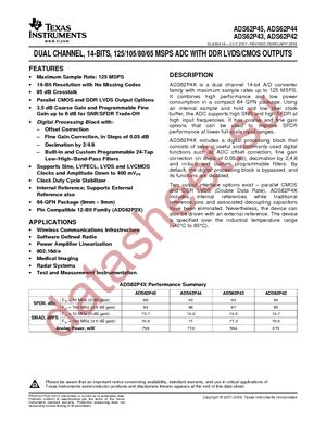 ADS62P42IRGCT datasheet  